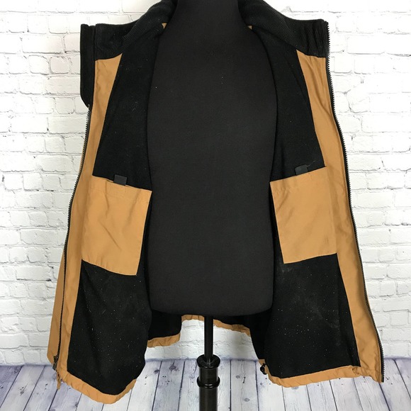 Carhartt Mens 3XL Brown J199 Nylon Fleece-Lined Jacket - Picture 4 of 8